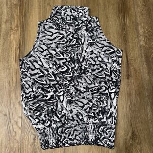 New directions women's animal print sleeveless high neck‎ blouse